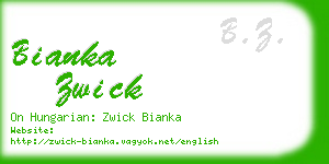 bianka zwick business card